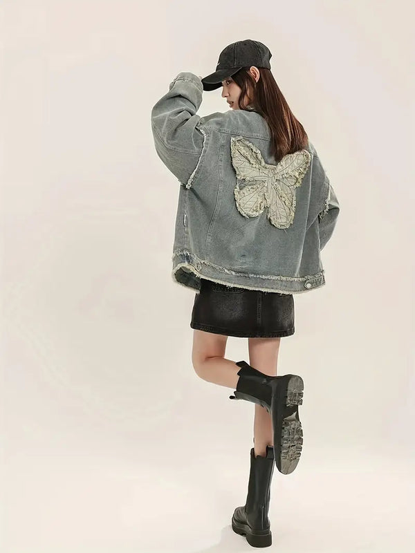 Butterfly Denim Ceket